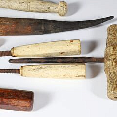 Group of 7 Antique Whale Bone Tools, 19th Century