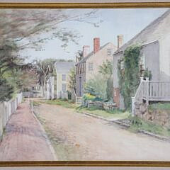 Jane Brewster Reid Watercolor On Paper “Ash Lane”