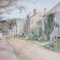 Jane Brewster Reid Watercolor On Paper “Ash Lane”