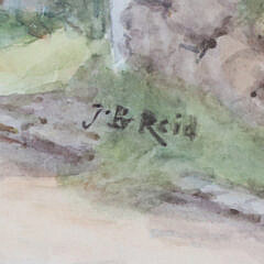 Jane Brewster Reid Watercolor On Paper “Ash Lane”