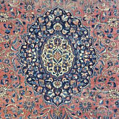 Antique Persian Mashad Hand Knotted Wool Oriental Carpet