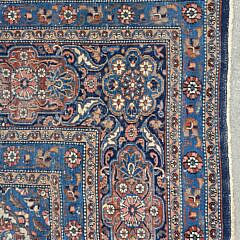 Antique Persian Mashad Hand Knotted Wool Oriental Carpet