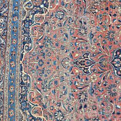 Antique Persian Mashad Hand Knotted Wool Oriental Carpet
