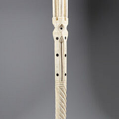 Whaler Made Capstan Pommel Grip Walking Stick, mid 19th Century