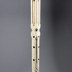 Whaler Made Capstan Pommel Grip Architectural Walking Stick, mid 19th Century
