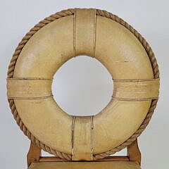 Vintage Nautical Canvas and Rope Life Ring Chair