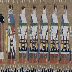 Ultra Fine Navajo Yeibichai Weaving by Della Woody