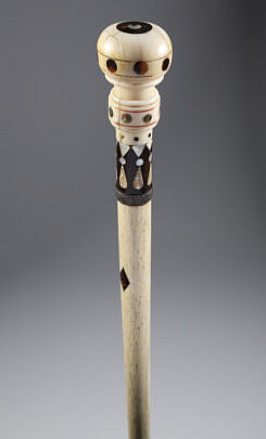 Whaler Made Walking Stick, mid 19th Century