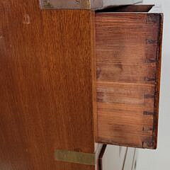 19th Century English Mahogany Campaign Chest of Drawers