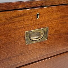 19th Century English Mahogany Campaign Chest of Drawers