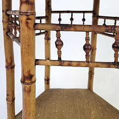Antique 19th Century Bamboo Stick & Ball Lamp Table