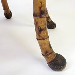 Antique 19th Century Bamboo Stick & Ball Lamp Table