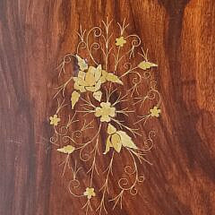 Four Nesting Tropical Wood Brass Inlaid Anglo Indian Side Tables