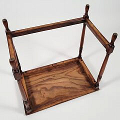 Four Nesting Tropical Wood Brass Inlaid Anglo Indian Side Tables