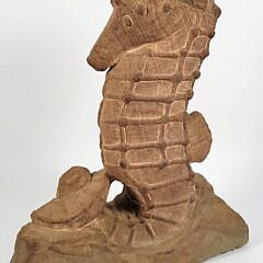 Charles Gordon Cutler Sandstone Seahorse Sculpture