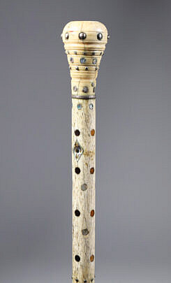 Whaler Made Pommel Grip Walking Stick, mid 19th Century