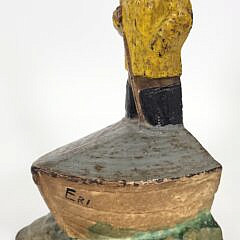 Antique Cast Iron Cap’n Eri Old Salt Fisherman & Boat Doorstop