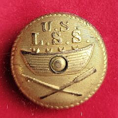 Framed Antique U.S. Life Saving Service First Type Uniform Button