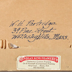 William Partridge Oil On Board, “New England Cottages”