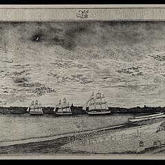 Scarce 1974 Henry W. Royster Lithograph Poster “Port of Nantucket Grey Lady of the Sea”