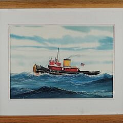 Steven Cryan Watercolor & Gouache Portrait of the Tugboat Norsman