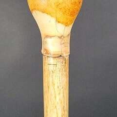 Antique 19th C. Sailor Made Whale Ivory and Whalebone Walking Stick