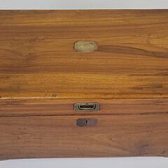 Antique Chinese Export Brass Bound Camphorwood Trunk