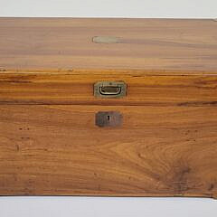 Antique Chinese Export Brass Bound Camphorwood Trunk