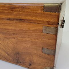 Antique Chinese Export Brass Bound Camphorwood Trunk