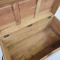 Antique Chinese Export Brass Bound Camphorwood Trunk