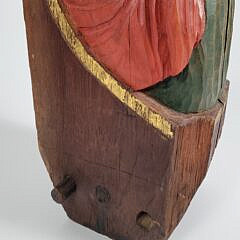 Vintage Folk Art Carved Pine Nautical Ship’s Figurehead of a Lady