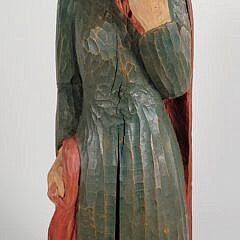 Vintage Folk Art Carved Pine Nautical Ship’s Figurehead of a Lady