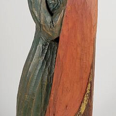 Vintage Folk Art Carved Pine Nautical Ship’s Figurehead of a Lady