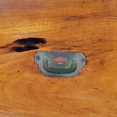 19th C. Chinese Export Camphorwood Campaign Desk Chest