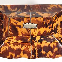 English Regency Antique Tortoiseshell Pagoda Tea Caddy, 19th Century
