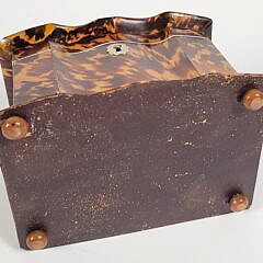 English Regency Antique Tortoiseshell Pagoda Tea Caddy, 19th Century