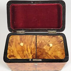 English Regency Antique Tortoiseshell Tea Caddy, 19th Century