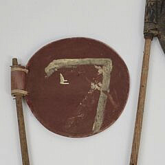 19th C. Sailor Made Oilcloth Whaling Fishing Marker Flags