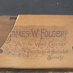 1892 James Walter Folger Folk Art Carved Sconset Nantucket Plaque