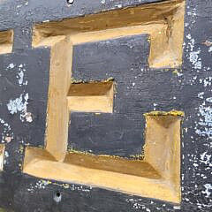 Antique Carved and Painted Ship Ameer Quarterboard