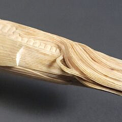Fine Antique Nakagawa Ryuei Large Sweet Corn Okimono Carving, late 19th century Meiji Resotration Era