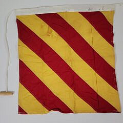 Full Set of 40 Vintage Bull Dog Brand Nautical Ship’s Signal Flags