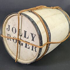 Vintage 1930s Hand Painted Jolly Roger Barrel