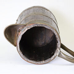 English Brass And Wood Pitcher, 19th Century