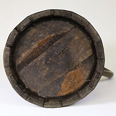 English Brass And Wood Pitcher, 19th Century