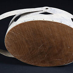 Whaler Made Whale Bone Swing Handle Basket, 19th Century