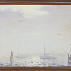 Gerald Taber Oil On Board, 20th Century