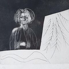 Jan Cox Limited Edition Etching “Coming Up The Staircase”, circa 1962