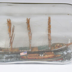 Vintage 4-Mast American Clipper Ship in a Bottle