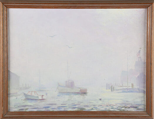 Gerald Taber Oil On Board, 20th Century